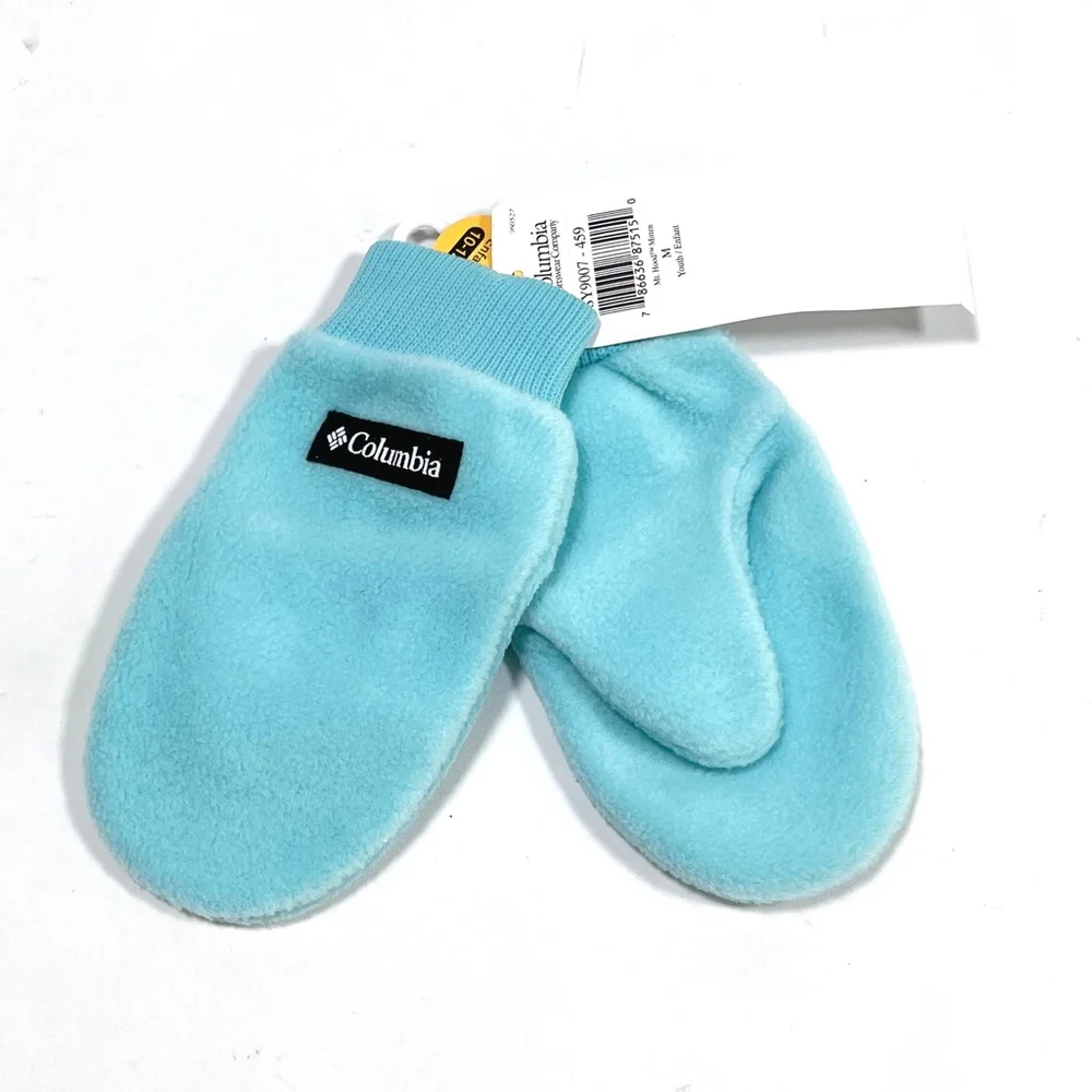NWT Columbia Chikd Mittens Blue Fleece Mittens M Youth/Enfant